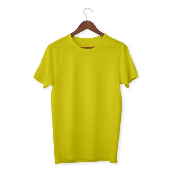 Yellow Color Cotton T-Shirt For Men